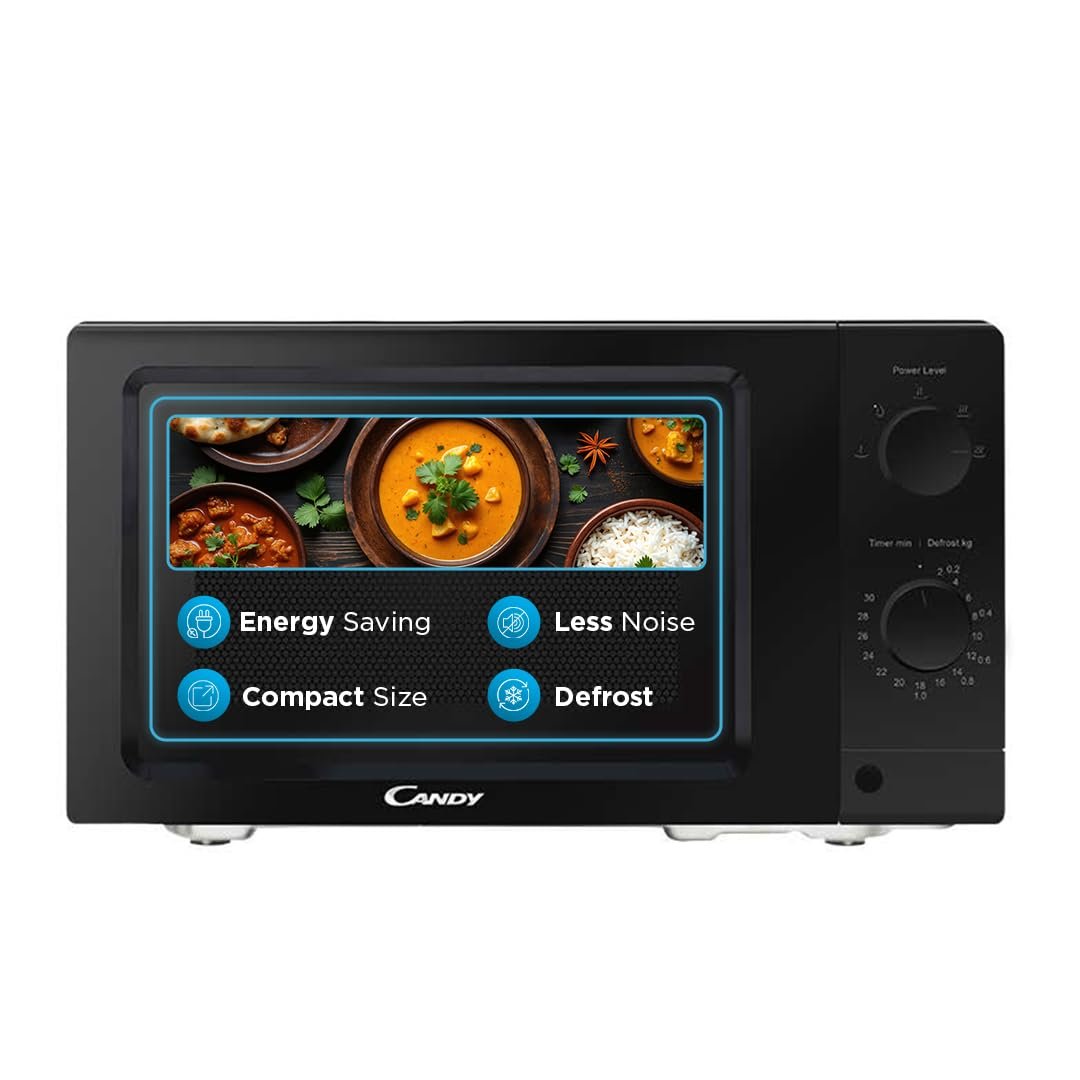 Candy 19 L Inverter Technology with 5 Power Levels Solo Microwave Oven and Defrost,3 year Warranty on magnetron,(CSM192B, Black) From Milan to Your Kitchen - Image 2