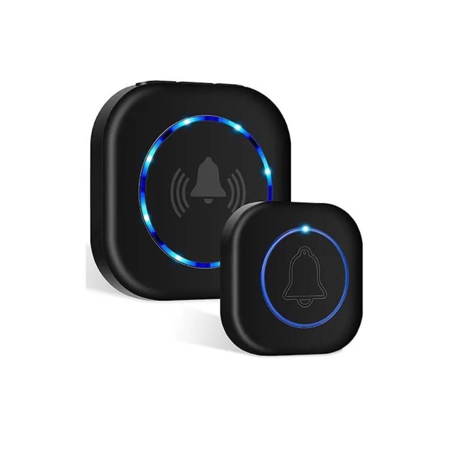 Nikcase 1Y Warranty Wireless Doorbell for Home & Office | Long Range 150m (500ft) | Multiple Musical Chimes | Adjustable 4 Volume LED Light Alert | Easy Plug & Play | Sunproof Water Resistance (Black) - Image 2