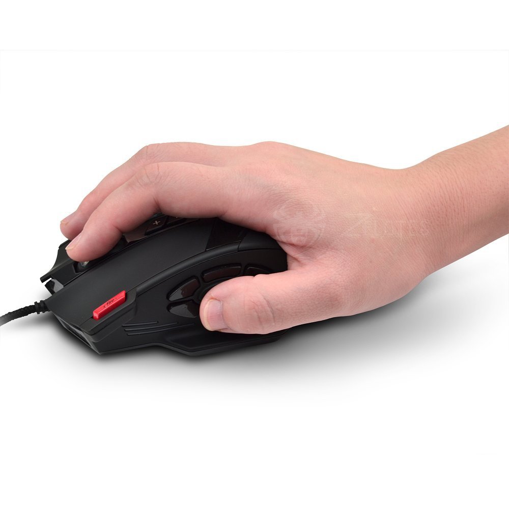 Programmable Zelotes C-12 Gaming Mouse, AFUNTA Laser Gaming Mouse Support 4 level DPI switch,double-speed adjustment,highest to 8000DPI, Total 12 Programmable Buttons and Weight Tuning Cartridge - Image 7
