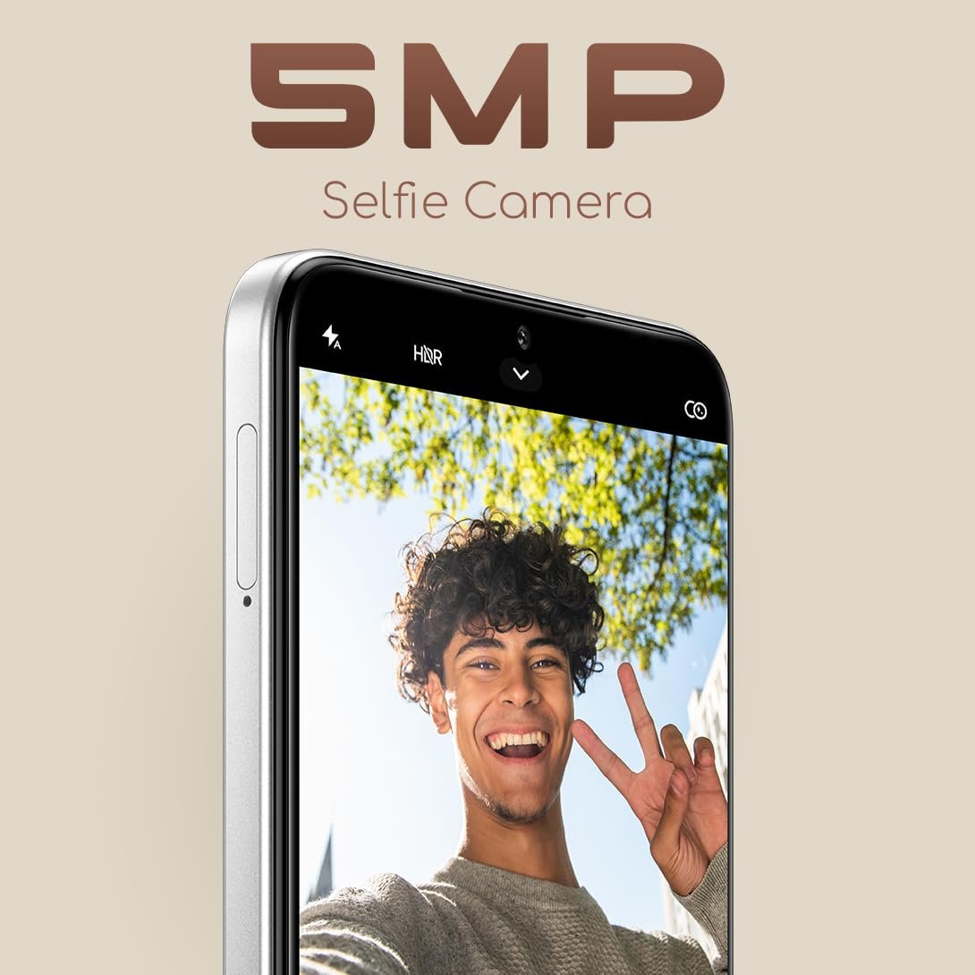 Lava Bold N2 (Siachen White, 4 GB RAM, 64 GB Storage) | 13MP AI Dual Rear Camera | Largest 6.75" HD+ Display | 5000 mAh Battery & 10W Charging | IP64 Water & Dust Proof | Charger & Phone-Case in Box