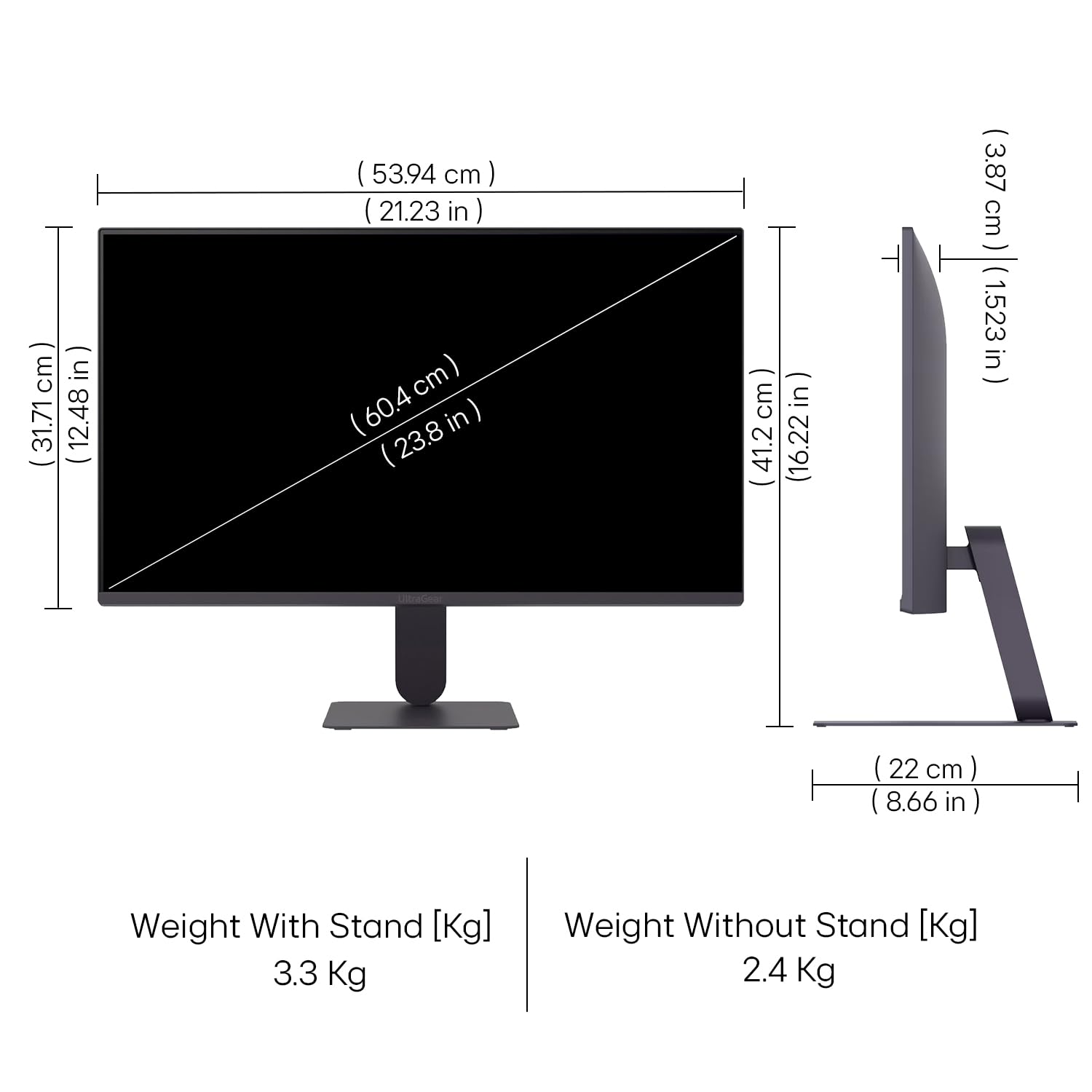 LG 24G411A 60.4 cm(24 Inch) Ultragear FHD(1920 x 1080) IPS Gaming Monitor, 1ms MBR, 144Hz (O/C), HDR10, NVIDIA G-Sync Compatible, AMD FreeSync, HDR10, HDMI, DP, HP Out, Anti-Glare, Slim Stand, Black - Image 5