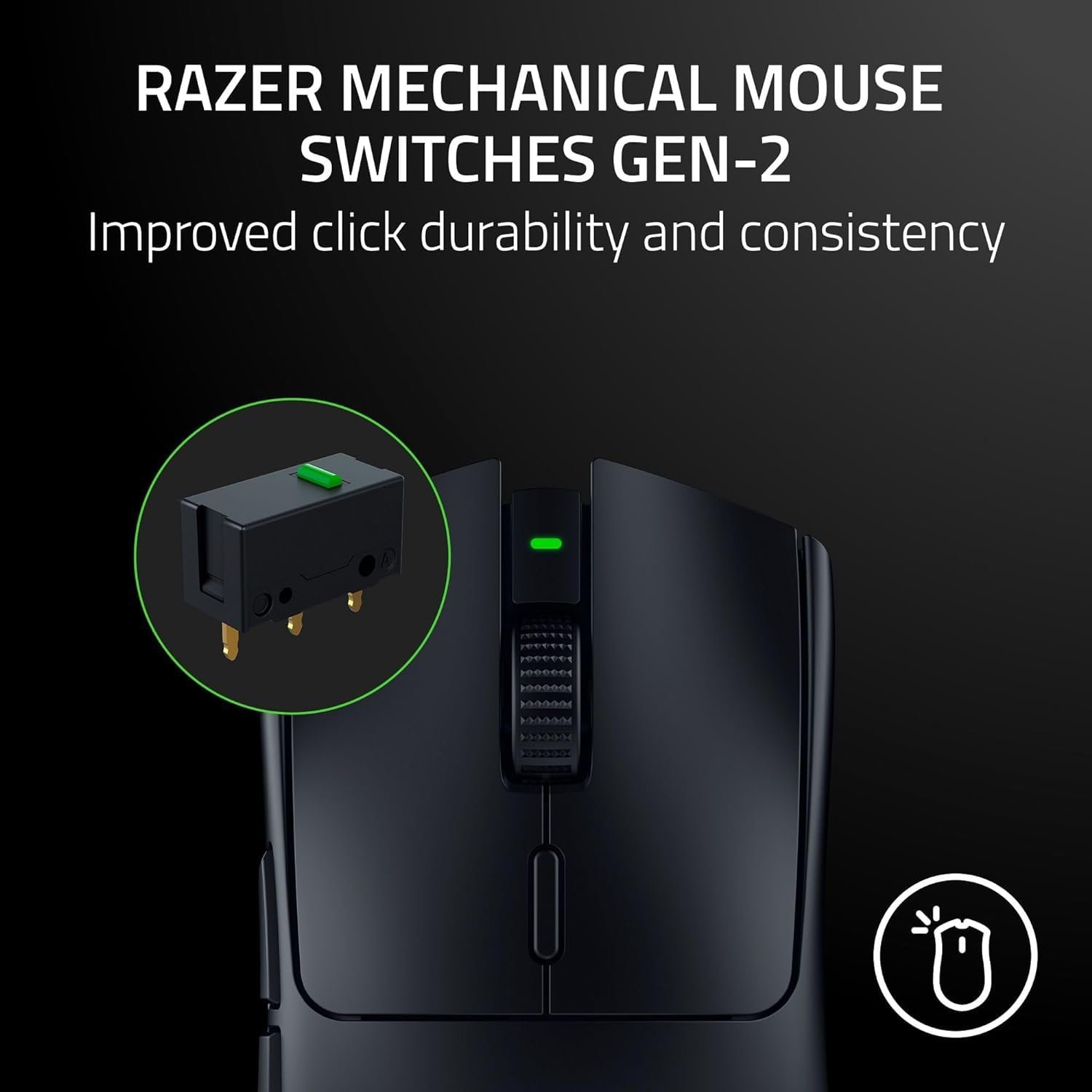 Razer Viper V3 HyperSpeed Wireless Esports Gaming Mouse: 82g Lightweight Design- 30K DPI Optical Sensor- Up to 280 Hr Battery Life-Mechanical Switches Gen-2-Classic Black-RZ01-04910100-R3M1 - Image 8