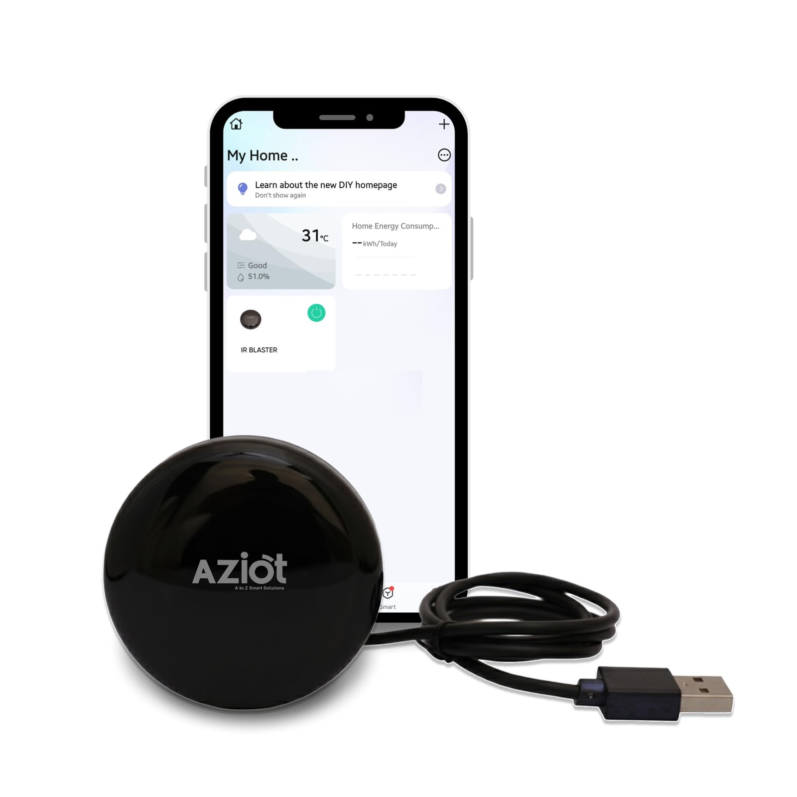 AZIOT IR Blaster, Universal Smart Remote for AC, TV, Set-Top Box & All IR Devices, WiFi Smart Hub, Works with Alexa & Google Home - Image 2
