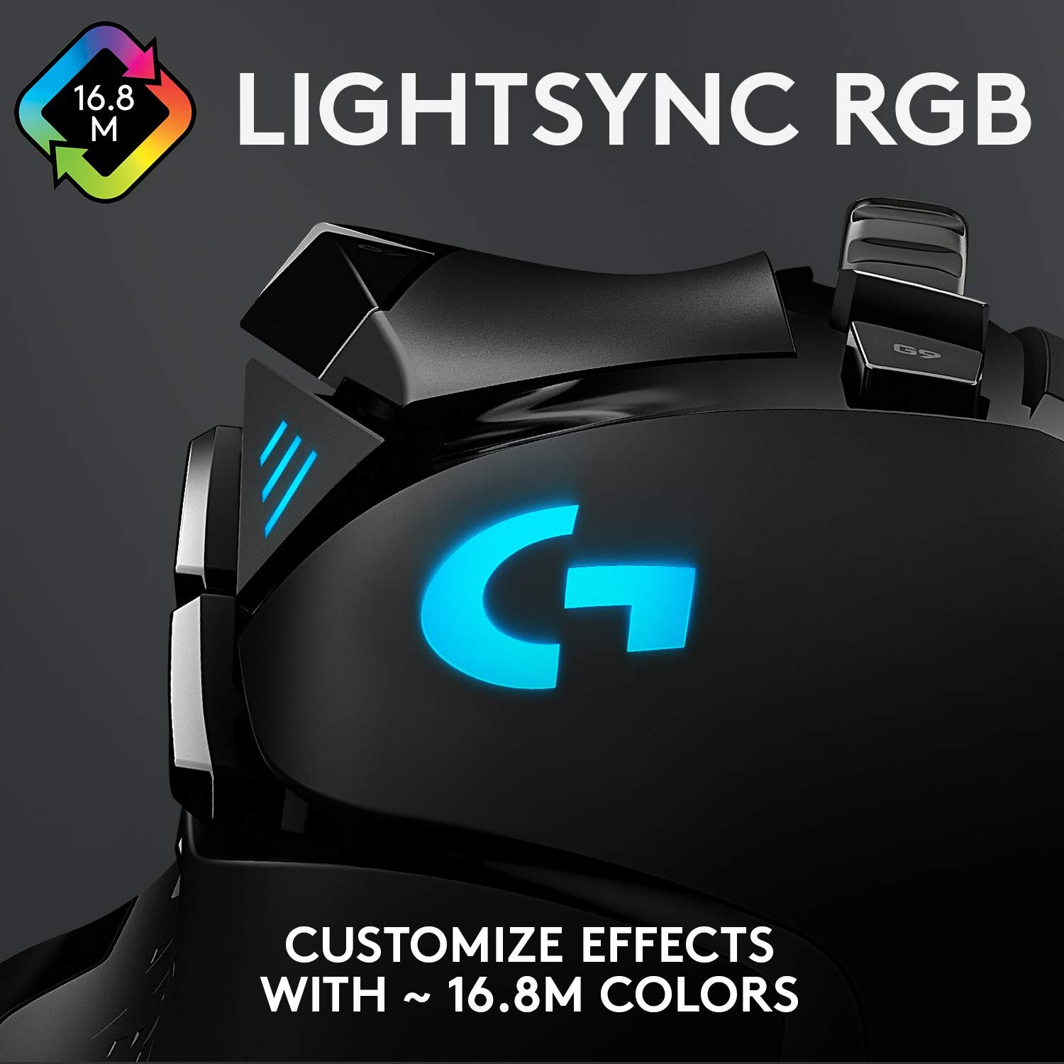 Logitech G502 Hero High Performance Wired USB Gaming Mouse, Hero 25K Sensor, 25,600 DPI, RGB, Adjustable Weights, 11 Programmable Buttons, On-Board Memory, PC/Mac - Black - Image 7