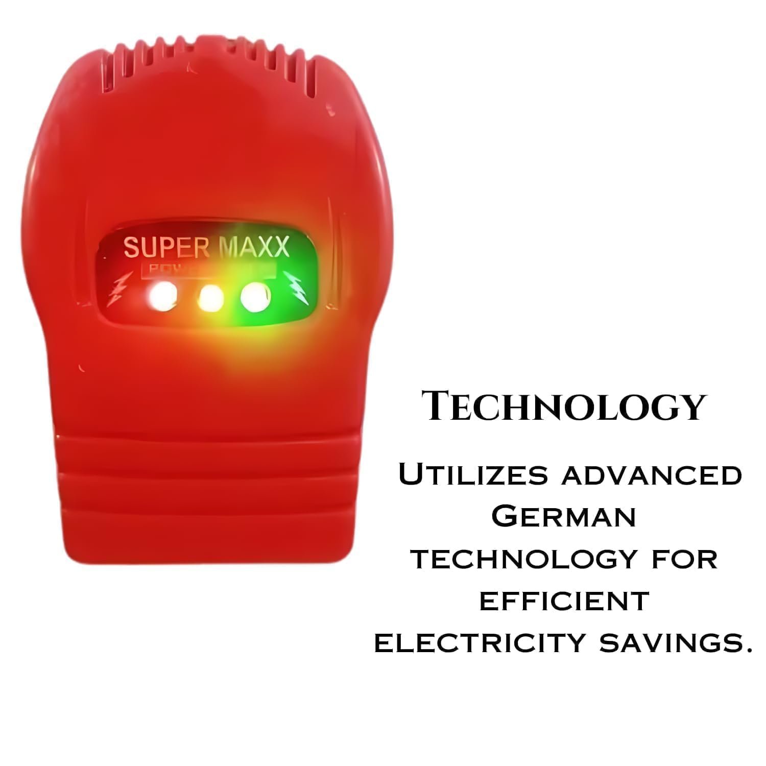 Pack of 2 Super MAXX (power saver electricity home) Save Upto 40% Electricity Bill Everyday | 3D Hologram Original Tested Product | The Superior, Digital & Powerful Electricity Saver Device (2 Pack device)