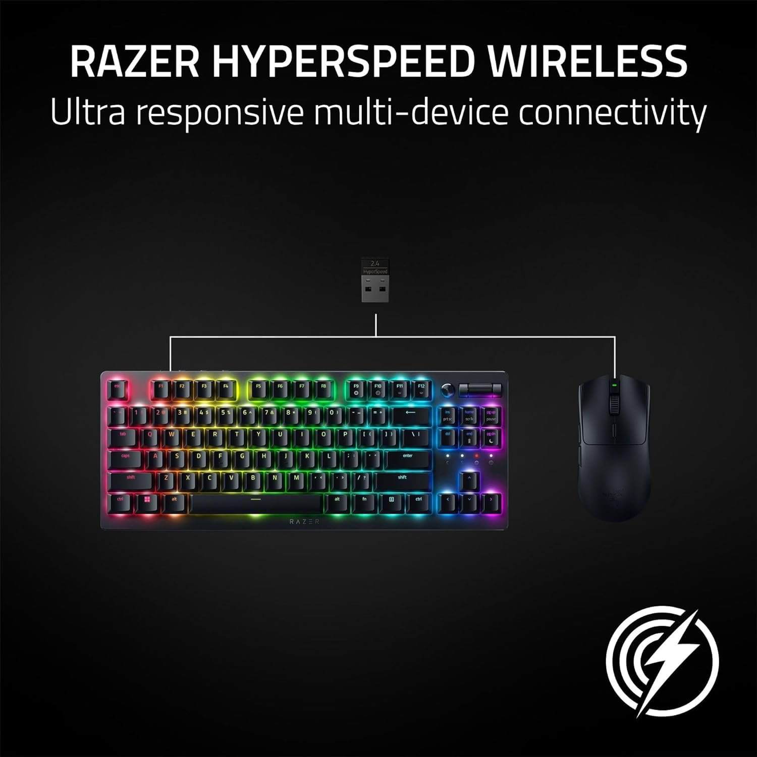 Razer Viper V3 HyperSpeed Wireless Esports Gaming Mouse: 82g Lightweight Design- 30K DPI Optical Sensor- Up to 280 Hr Battery Life-Mechanical Switches Gen-2-Classic Black-RZ01-04910100-R3M1 - Image 7