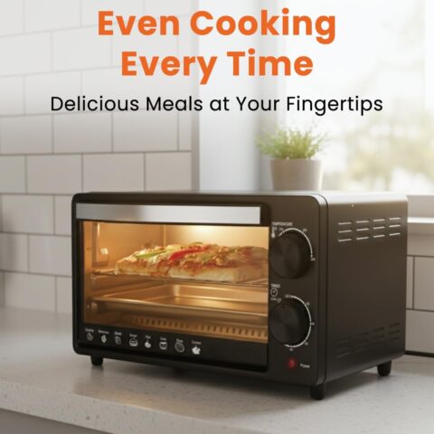 INALSA Oven Toaster Griller 10 L, Cake Baking Oven OTG Multi-Task with Temperature 800 Watts, Includes Baking Pan, Grill Tray & Tray Handle (Black/Silver), kitchen,2 Year Warranty