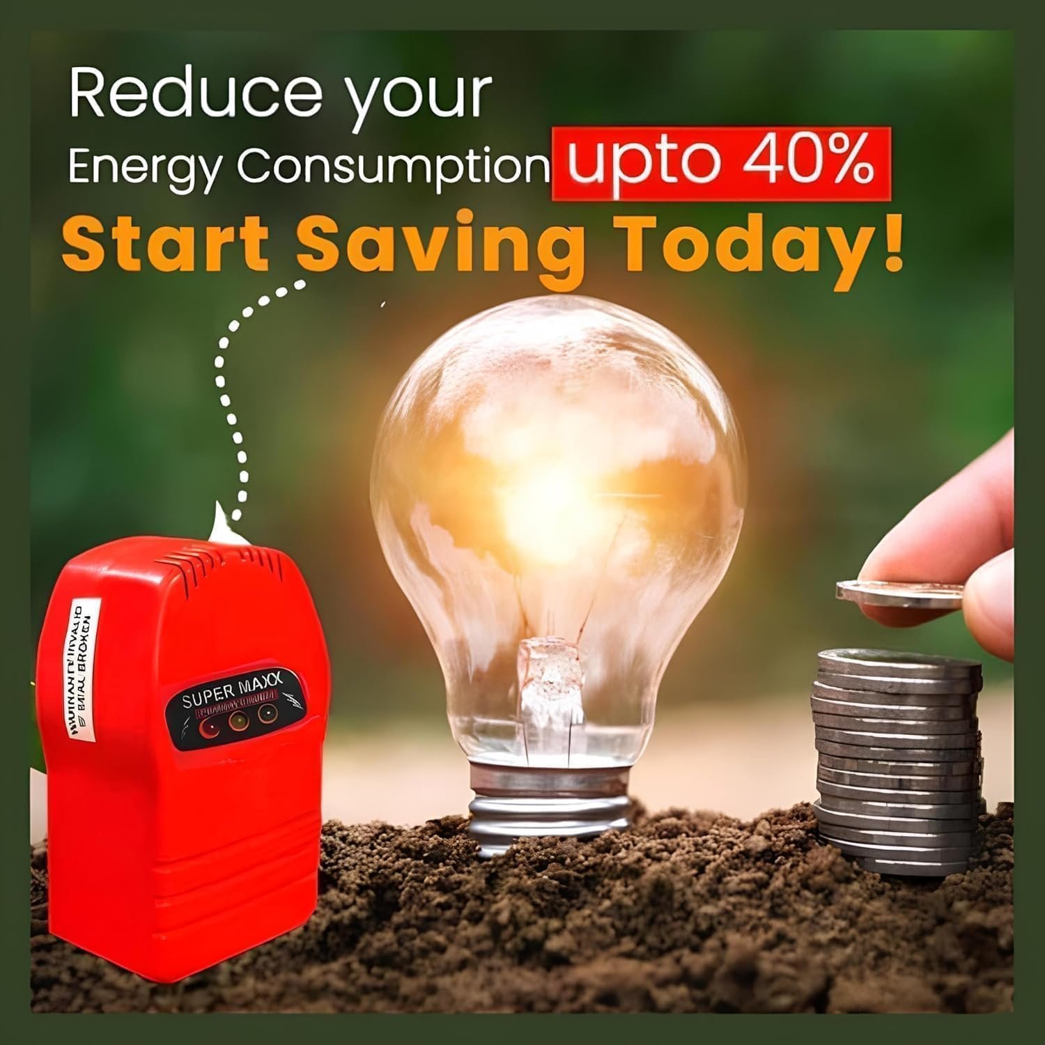 Pack of 2 Super MAXX (power saver electricity home) Save Upto 40% Electricity Bill Everyday | 3D Hologram Original Tested Product | The Superior, Digital & Powerful Electricity Saver Device (2 Pack device) - Image 2