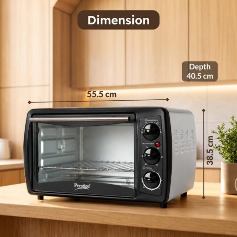 Prestige POTG 19 PCR 19 Liters Oven Toaster Grill, Black