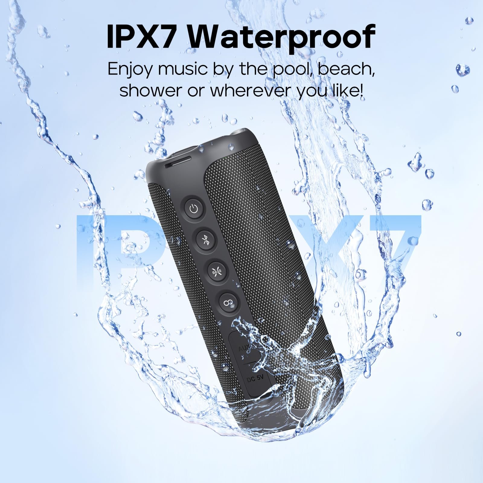 Tribit StormBox 2 Bluetooth Speaker with 34W 360° Surround Sound, XBass Tech, 24H Playtime, IPX7 Waterproof, Bluetooth 5.3, TWS Pairing Portable Wireless Speaker for Outdoor - Image 6