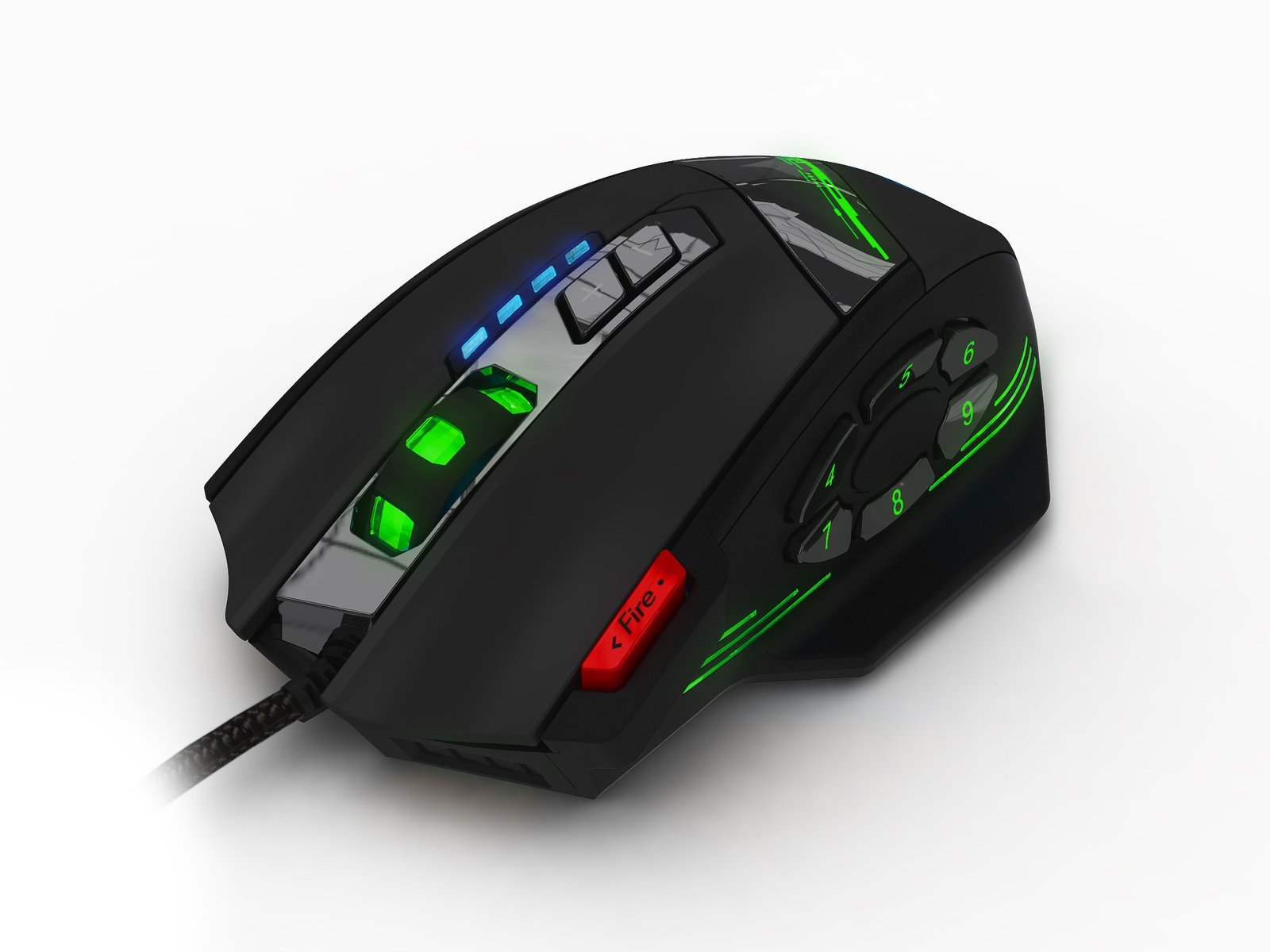 Programmable Zelotes C-12 Gaming Mouse, AFUNTA Laser Gaming Mouse Support 4 level DPI switch,double-speed adjustment,highest to 8000DPI, Total 12 Programmable Buttons and Weight Tuning Cartridge - Image 5