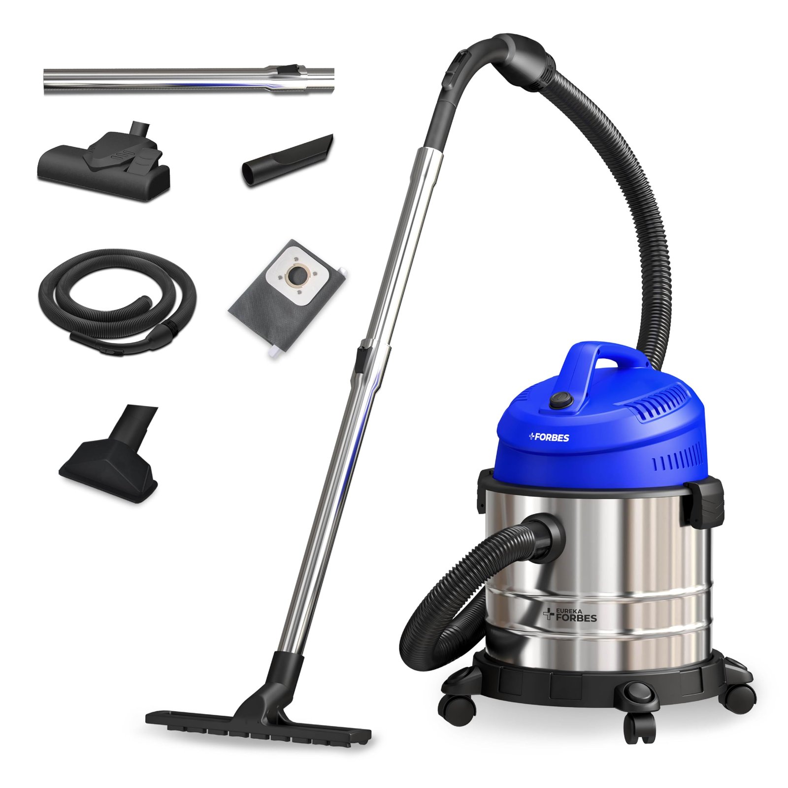 Eureka Forbes Wet & Dry Endura Vacuum Cleaner 22 kPa High Power Suction | Blower Function | 20 litres Tank Capacity | High Strength Stainless Steel Body | 7 Multipurpose Accessories |1 Year Warranty - Image 2