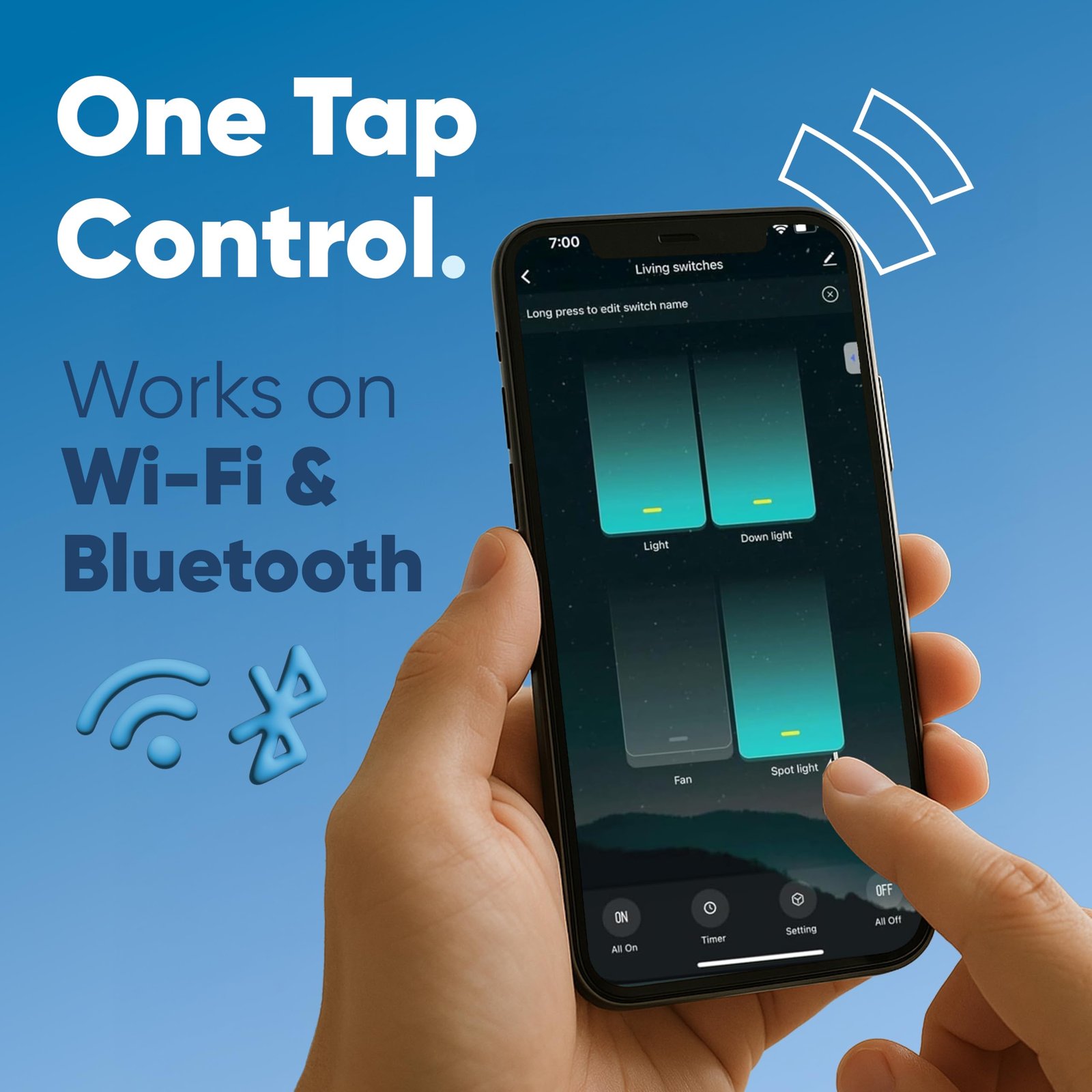 AZIOT Smart Wi-fi Modular 4 Gang Premium Touch Switch (6 Amps Each) - GLASS (Not Acrylic): Elevate Your Home with Effortless Control (Fits in Anchor Roma Classic and Similar Plates) Home Automation - Image 4
