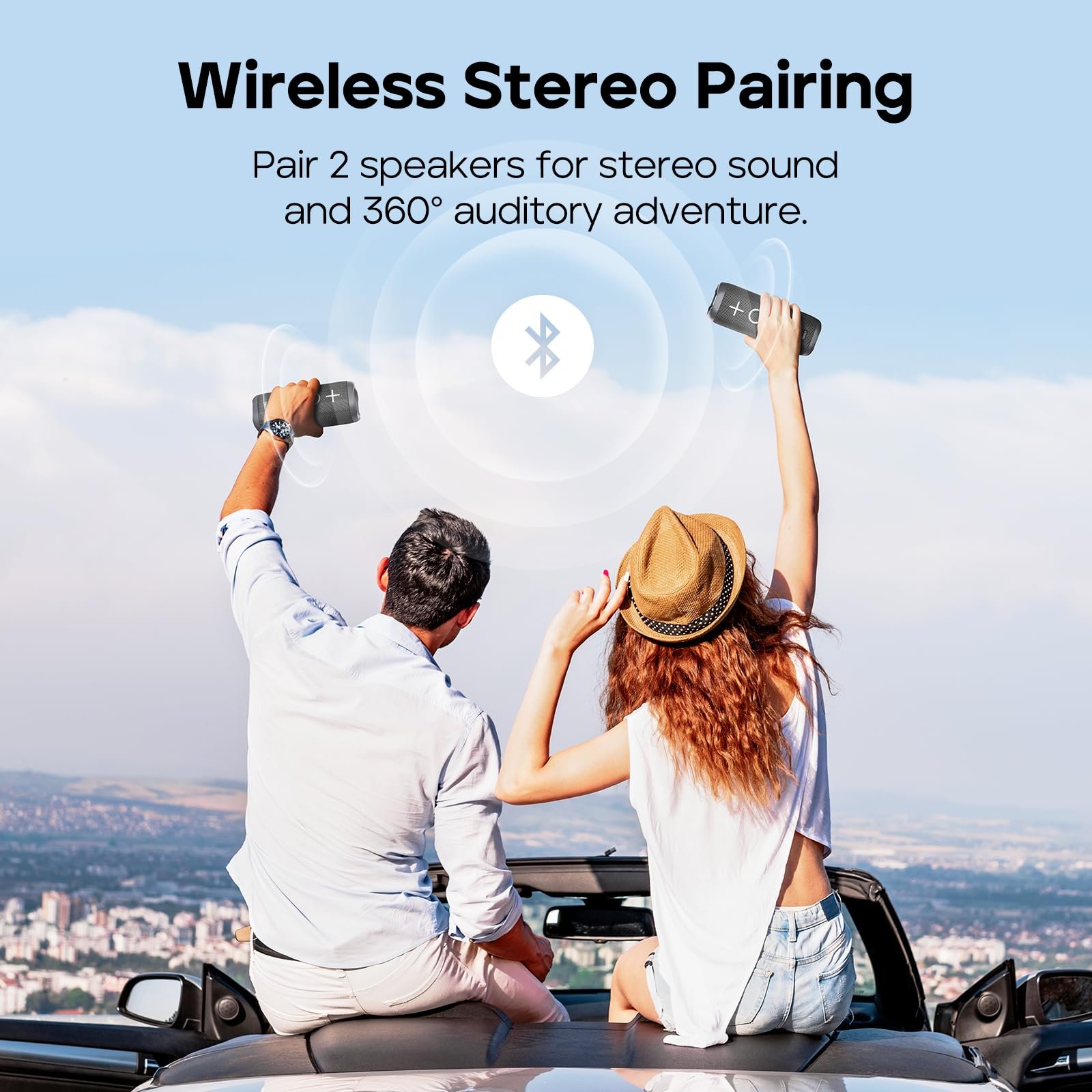 Tribit StormBox 2 Bluetooth Speaker with 34W 360° Surround Sound, XBass Tech, 24H Playtime, IPX7 Waterproof, Bluetooth 5.3, TWS Pairing Portable Wireless Speaker for Outdoor - Image 4