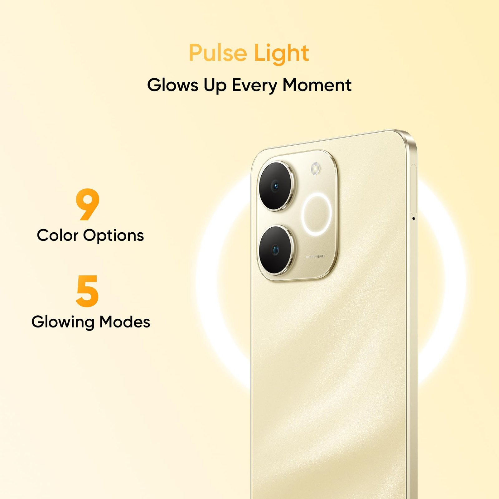 realme NARZO 80 Lite 4G (Beach Gold 2026, 4GB+64GB) | 6300mAh Segment's Biggest Battery | 7.94mm Slim Design | 300% Ultra Volume | Pulse Light: 9 Colors, 5 Glow Modes | Ai Assist - Image 5