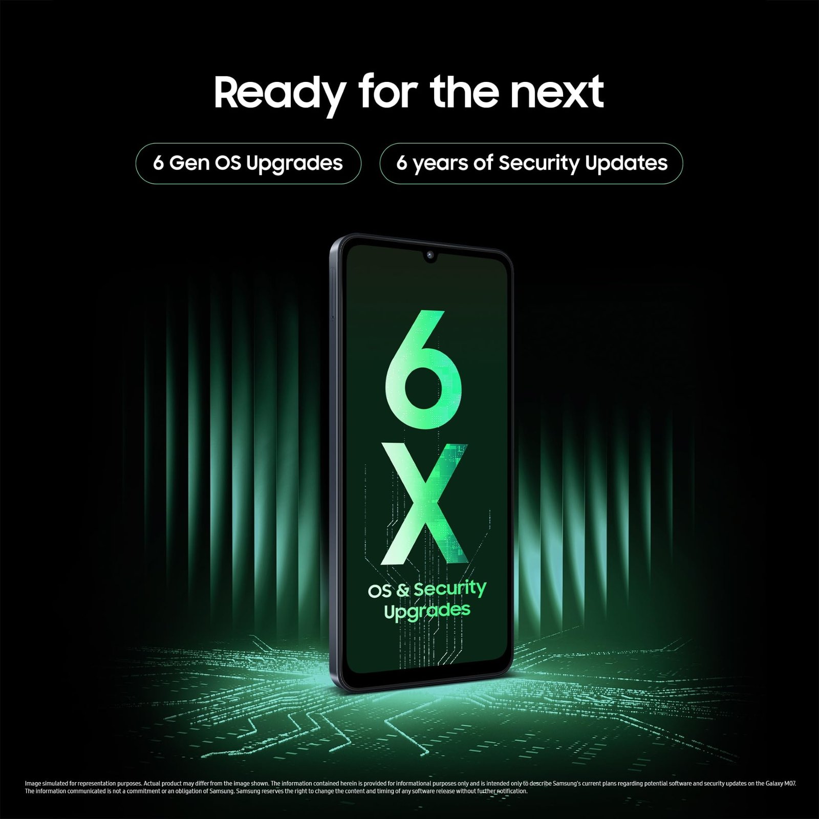 Samsung Galaxy M07 Mobile (Black, 4GB RAM, 64GB Storage) | MediaTek Helio G99 | AnTuTu 624K | IP54| 50MP Camera | 7.6mm Slim | 5000mAh Battery | 25W Fast Charging | 6 Gen OS Upgrades | Without Charger - Image 8