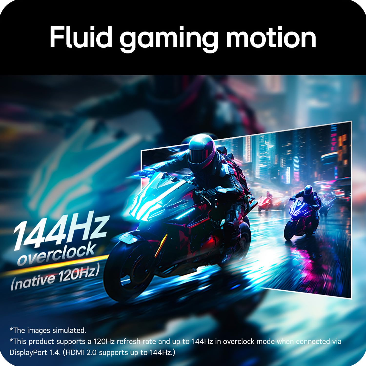 LG 24G411A 60.4 cm(24 Inch) Ultragear FHD(1920 x 1080) IPS Gaming Monitor, 1ms MBR, 144Hz (O/C), HDR10, NVIDIA G-Sync Compatible, AMD FreeSync, HDR10, HDMI, DP, HP Out, Anti-Glare, Slim Stand, Black - Image 7