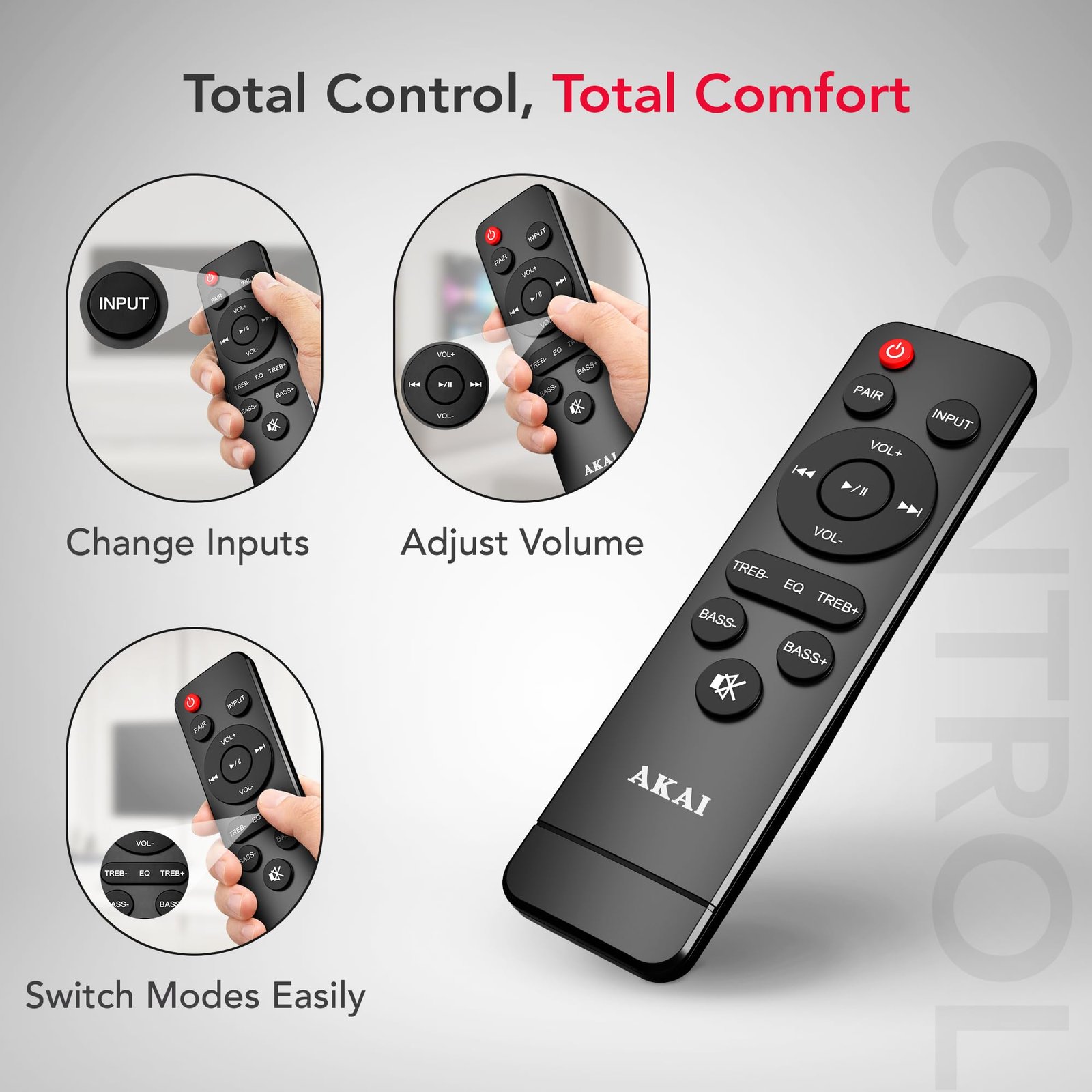 AKAI SigmaX-100 Soundbar Home Theatre 100W with Remote - 1 Year Warranty | 2.1 Channel Sound Bar with 5.25" Sub-Woofer | HDMI ARC, Bluetooth v5.3, USB, Aux Input | Supports TV, PC & Smartphone - Image 7