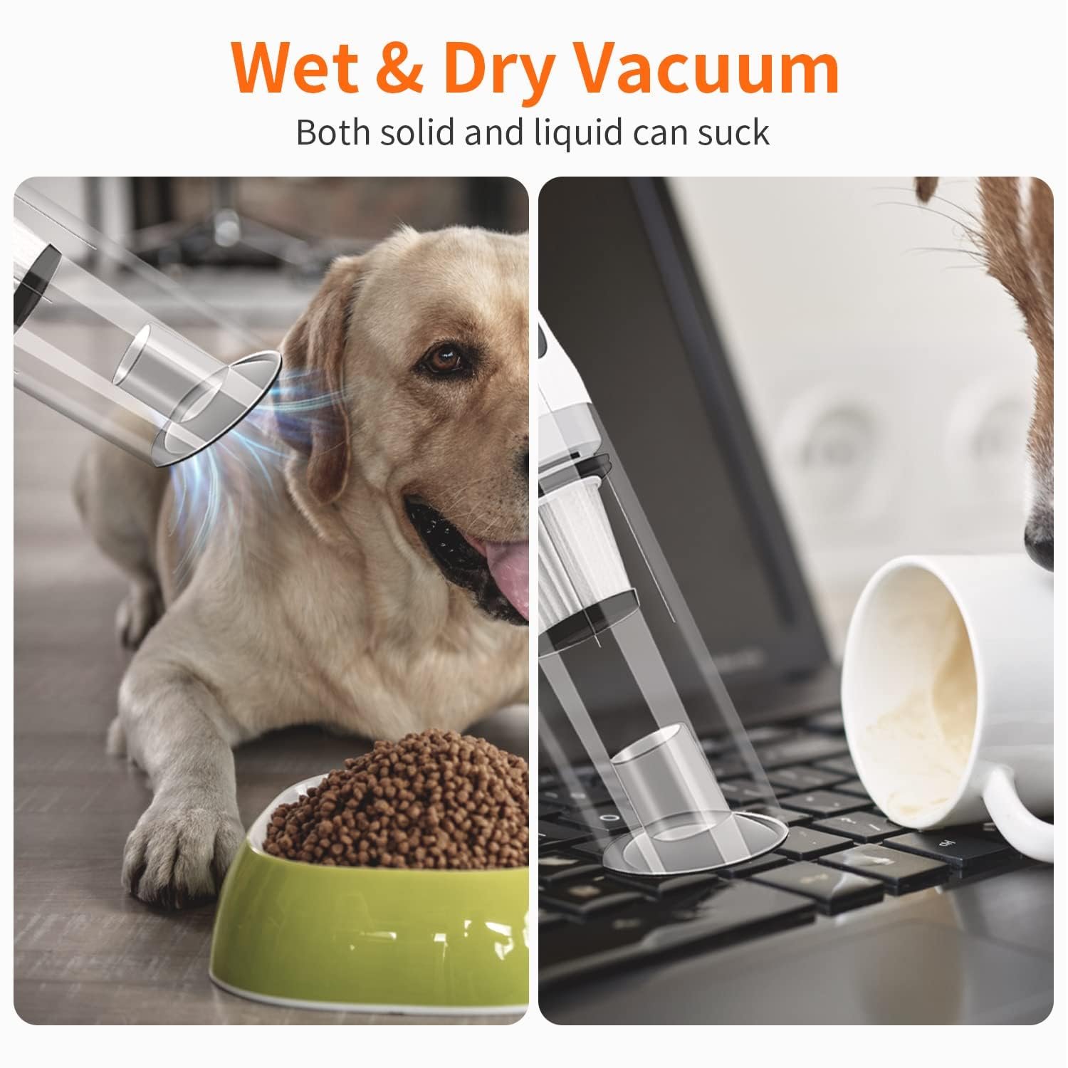 Vasukie Multifunction Vacuum Cleaner with Brushless Motor Strong Suction 18Kpa Handheld Vacuum Cleaner, for Home Use, Dry Vacuuming Portable Mini Car Vacuum Cleaner - Image 7
