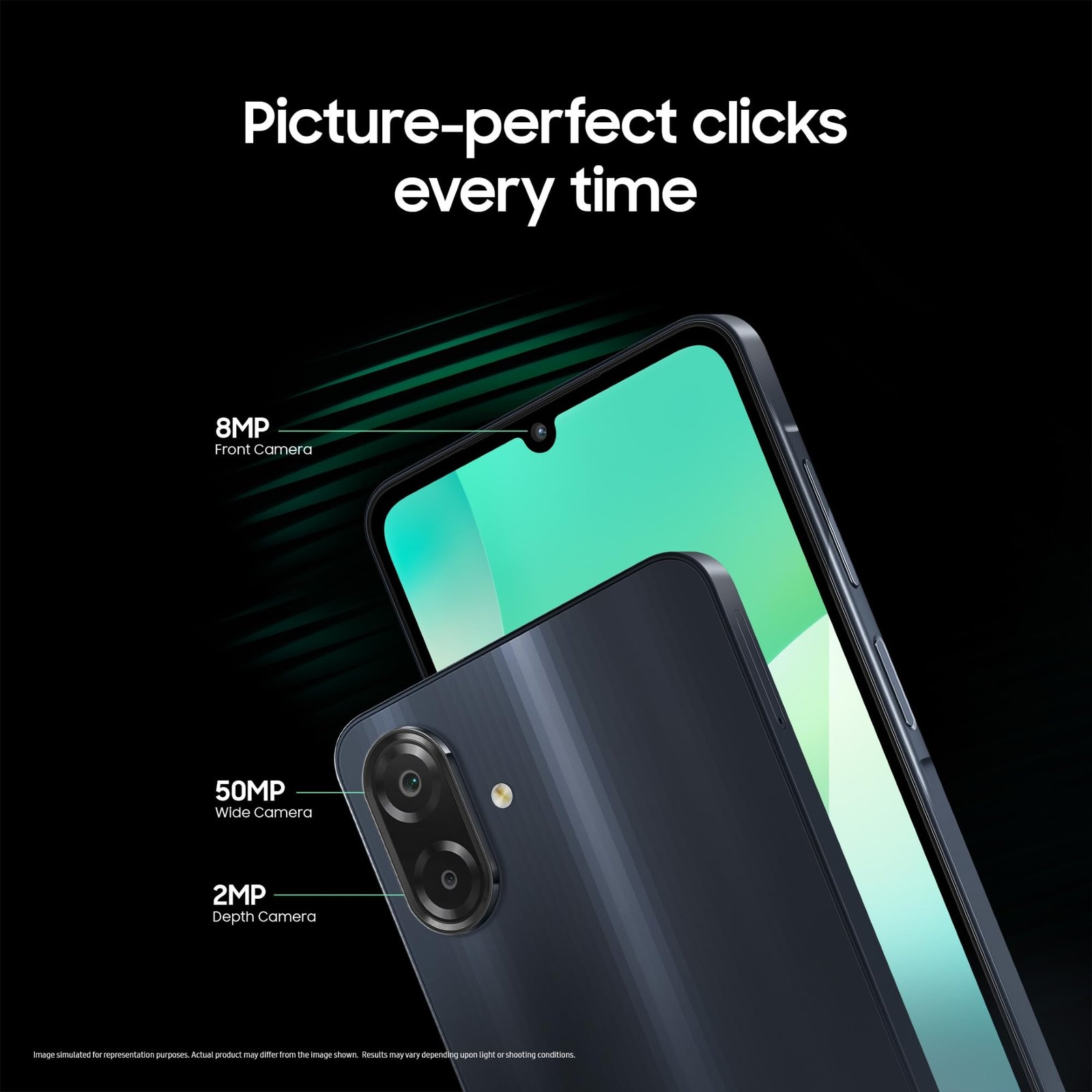 Samsung Galaxy M07 Mobile (Black, 4GB RAM, 64GB Storage) | MediaTek Helio G99 | AnTuTu 624K | IP54| 50MP Camera | 7.6mm Slim | 5000mAh Battery | 25W Fast Charging | 6 Gen OS Upgrades | Without Charger - Image 5