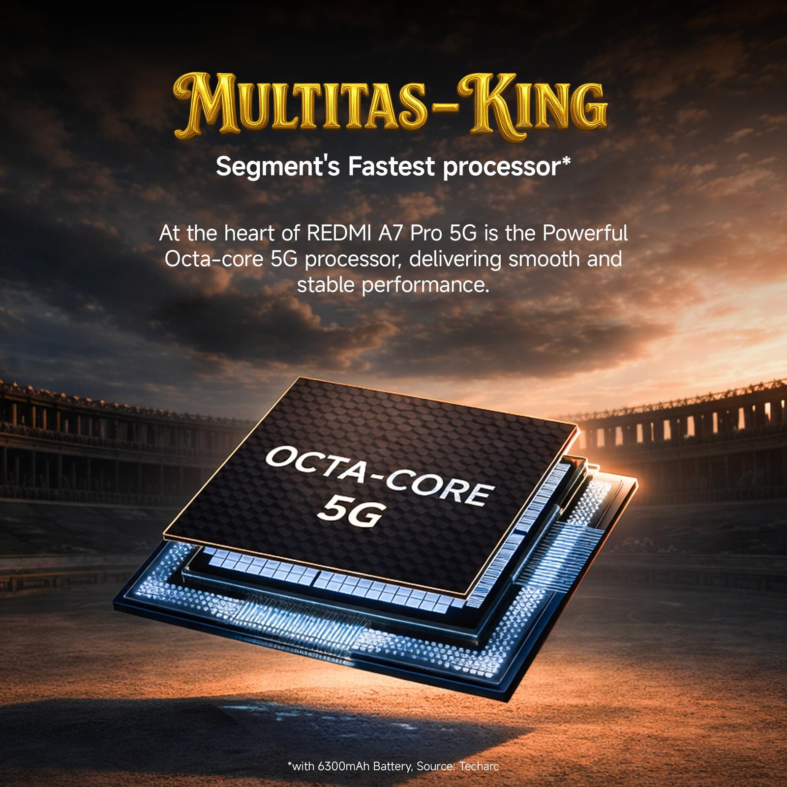 REDMI A7 Pro 5G (Sunset Orange, 4GB RAM, 64GB Storage) | Segment's Fastest Processor | Segment's Largest Battery | Segment's Largest & Smoothest 6.9in 120Hz Display - Image 5