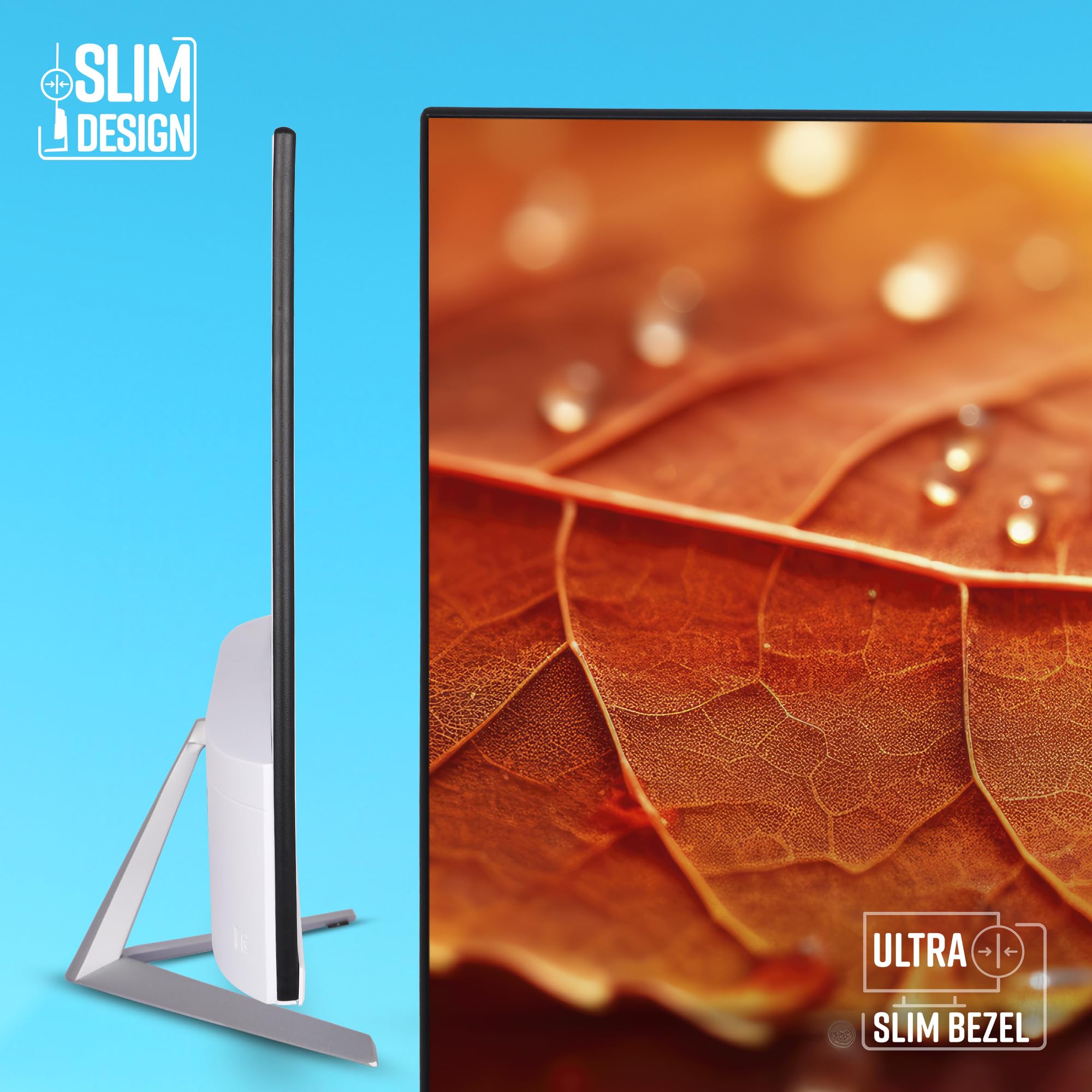 ZEBRONICS EA124 LED Monitor, 24 inch (60.4cm), 250 nits, 100Hz, FHD, 1920x1080, HDMI, VGA, Ultra Slim Bezel, Built-in Speakers, Metal Stand, Wall Mountable - Image 4