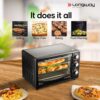 Longway Royal OTG 25 Ltr Oven Toaster Griller with Heating Modes | Temperature Timer Control for Baking Pizza, Cake, Grilling Chicken & Toasting Bread| 2 Years Warranty (1500 W, Black)