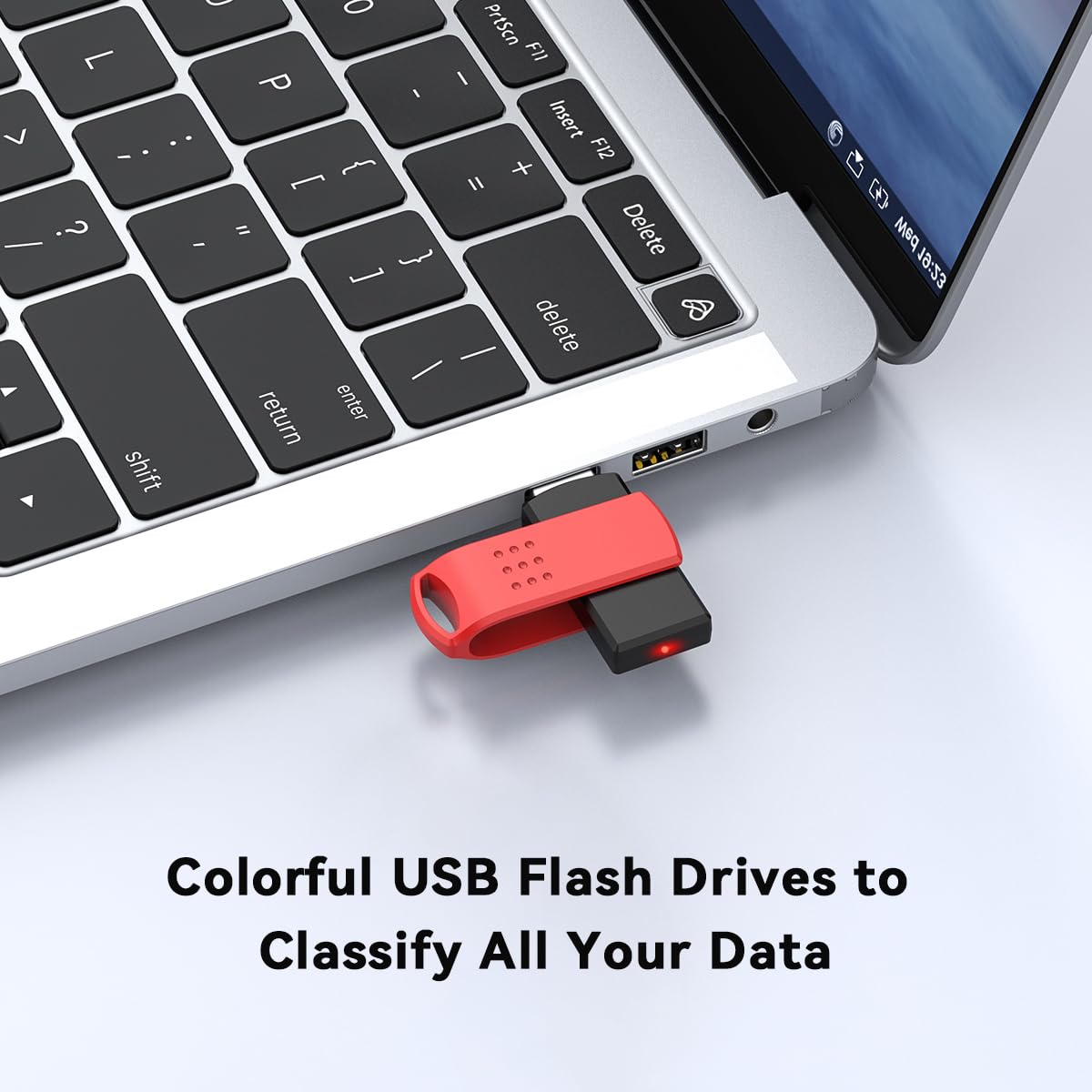 64GB USB Flash Drive 2 Pack (Red), USB-A, Pen Drives 25MB/s Read 10MB/s Write, Dual Thumb Drives for PC, Laptop, Car Music, Document Photo Storage (2 Pack) - Image 2