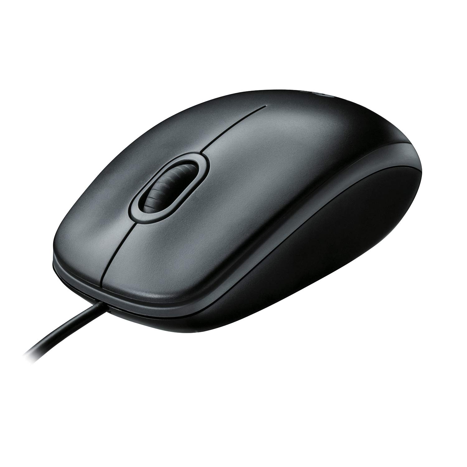 B100 Wired USB Mouse, 3 yr Warranty, 800 DPI Optical Tracking, Ambidextrous PC/Mac/Laptop - Black