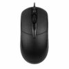 Wired USB Computer Mouse, Black, Optical, Scroll Wheel, 3 Button, Desktop Laptop PC